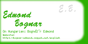 edmond bognar business card